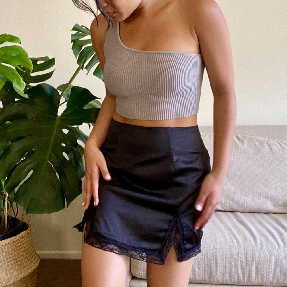 Superdown Silk Mini Skirt